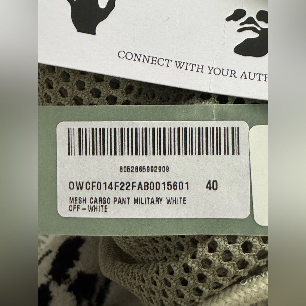 OFF-WHITE MESH CARGO PANT MILITARY WHITE - Picture 4 of 4